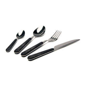 Service 24 couverts Excelsa – Wood, Acier Noir