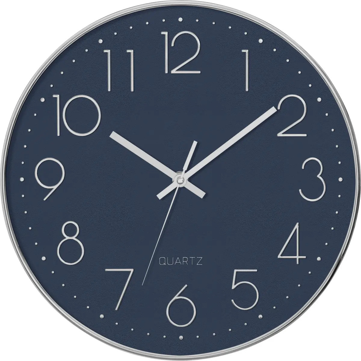 Horloge 3D "Laure" silver D30cm