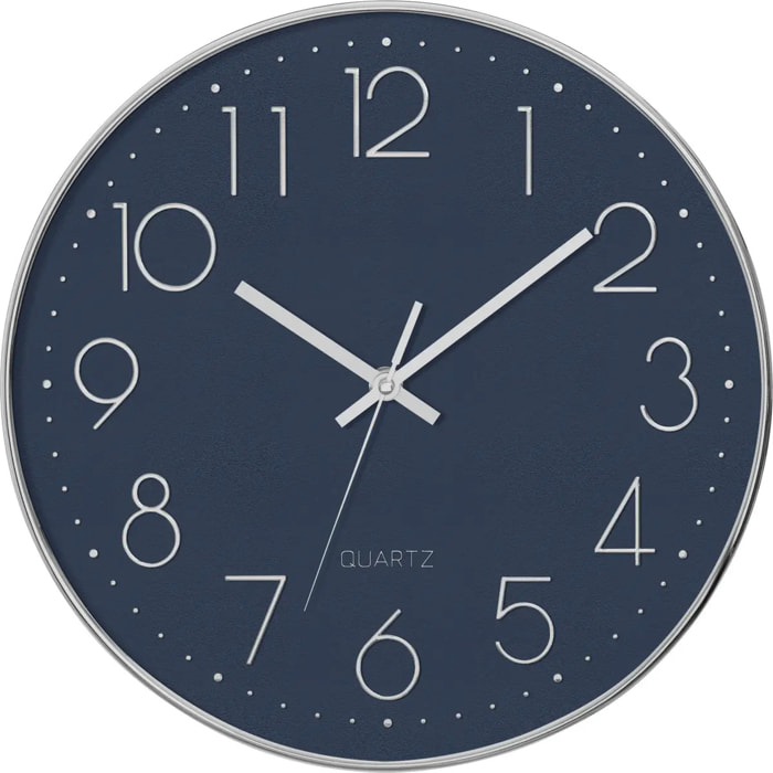 Horloge 3D "Laure" silver D30cm