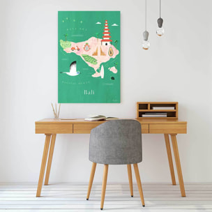 Tableau cartographie carte de bali  Tableau alu Dibond
