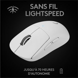 Souris gamer LOGITECH G PRO X SUPERLIGHT- Blanc