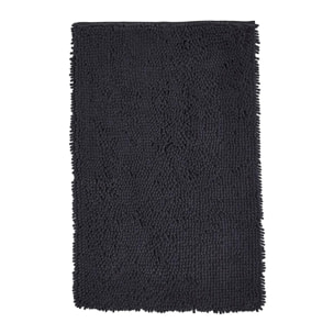 Tapis de bain mèche uni ESSENTIAL gris anthracite