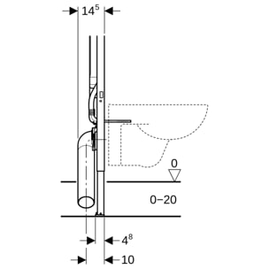 Pack WC Bati-support Geberit UP720 extra-plat + WC Vitra Integra + Abattant en Duroplast + Plaque blanche
