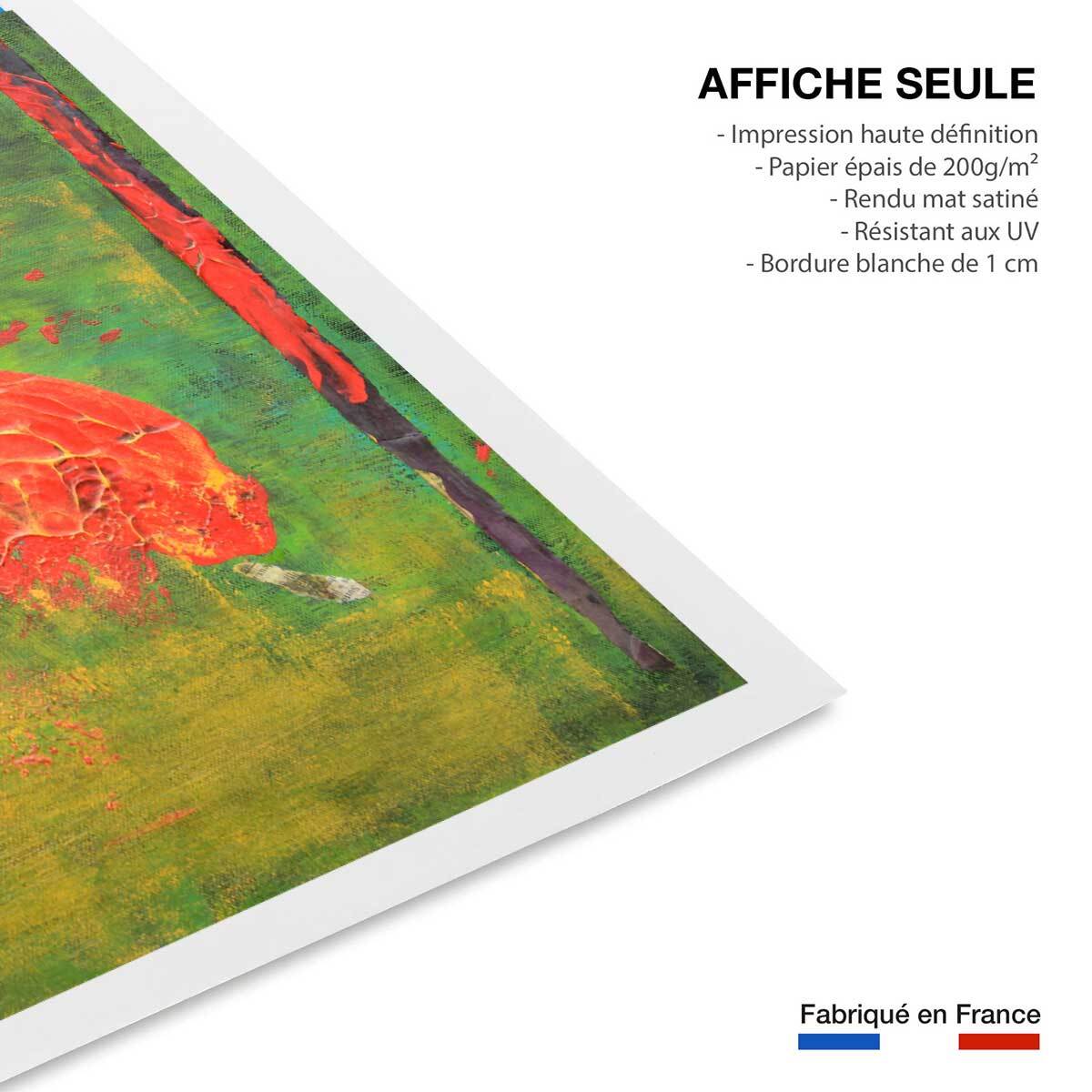 Affiche abstrait andalouse au chapeau Affiche seule