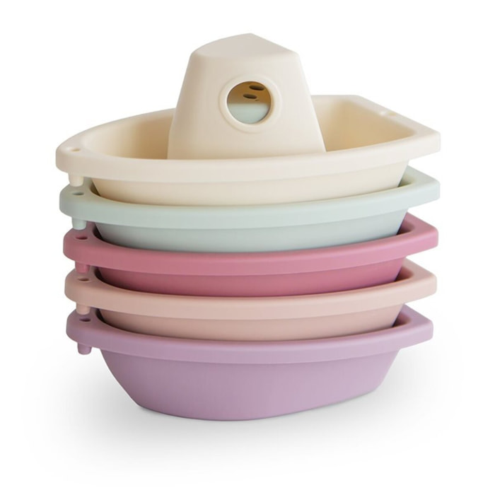 Mushie Pack 5 Barcos Baño Solid