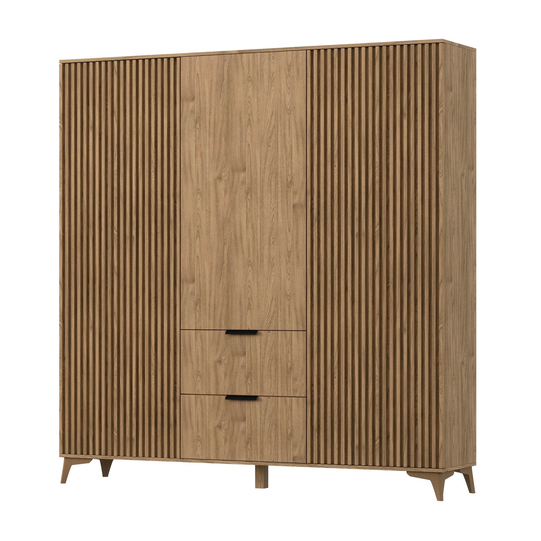 Portmore - armoire - effet bois - 185x192 cm - Bois