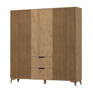 Portmore - armoire - effet bois - 185x192 cm - Bois