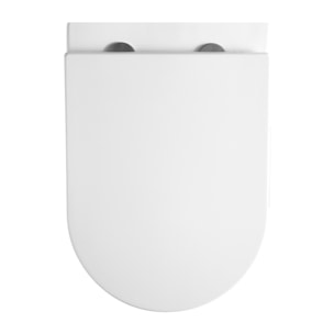 Pack WC sans bride Vortex, fixations invisibles + Abattant softclose + Bâti Geberit Extra-plat UP720 + Plaque