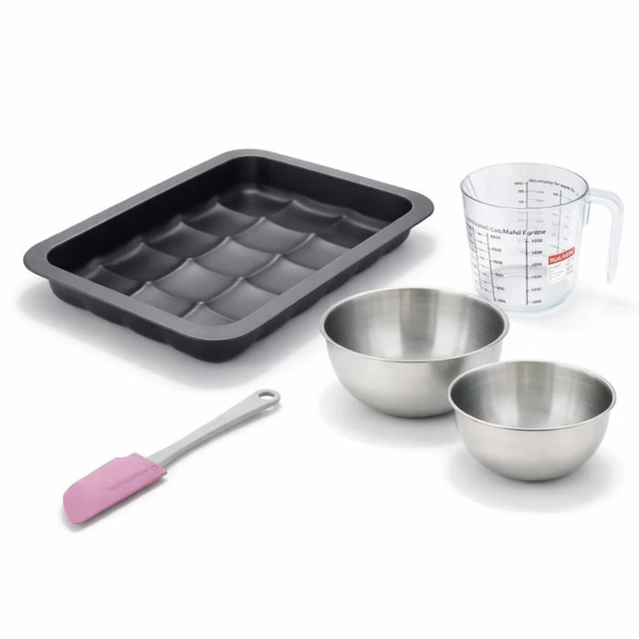 Set de 5 ustensiles de pâtisserie moule à gâteaux bols spatule et verre doseur Black mettallic Black mettallic Zenker  Black mettallic