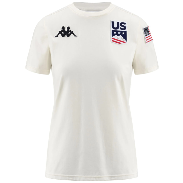 T-Shirts & Top Kappa Donna 6Cento Wayba2 Us Bianco