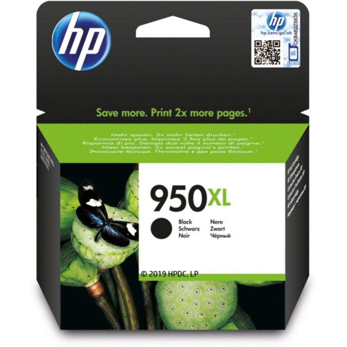 Cartouche d'encre HP Originale 950 XL Haute Capacité Noire - CN045AE