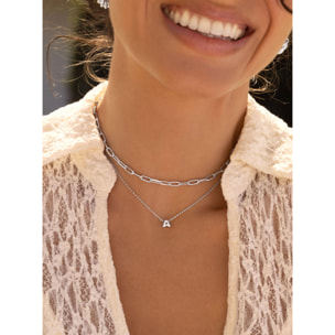 Collana Personalized Single Letter in Argento