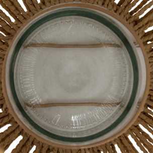 Lanterne "Ross" fibre végétale marron H31cm