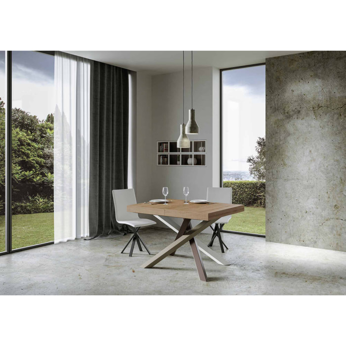 Mesa extensible 90x130/234 cm Volantis Roble Natural estructura multicolor 4/C