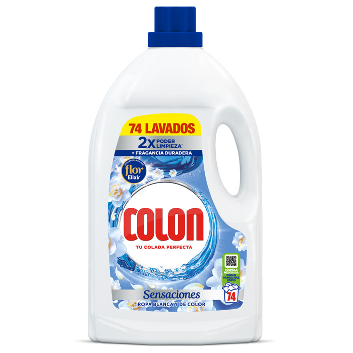 Colon Sensaciones Azul - Detergente Para Lavadora, formato gel - 148 lavados (2x74 dosis)