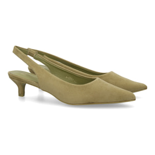 Zapato mujer slingback tacón bajo elegante