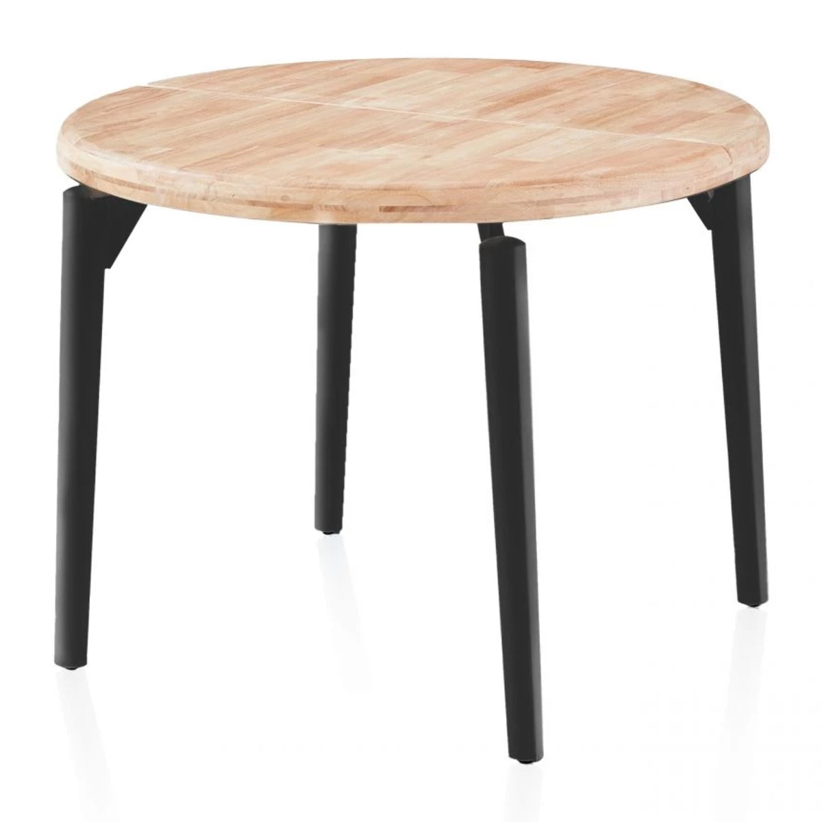 Mesa redonda extensible Padma Negro - Roble