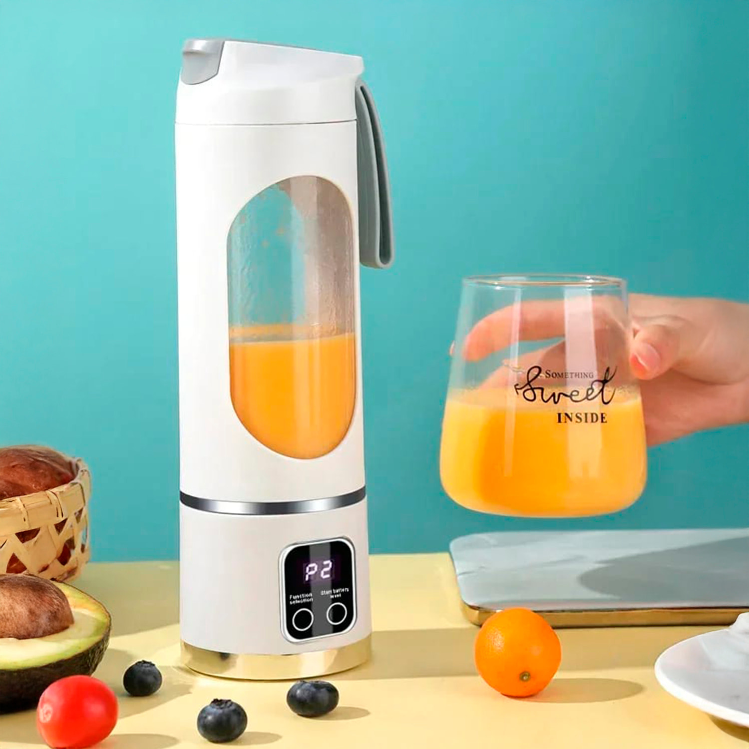 Batidora portátil con 3 modos de uso y 450ml de capacidad.