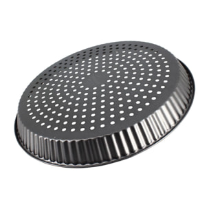 Moule à tarte perforé en acier carbone 30cm AMANDINE