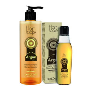 Set Argan Oil Treatment: Olio + Shampoo - Capelli Sottili - 100 + 225 Ml