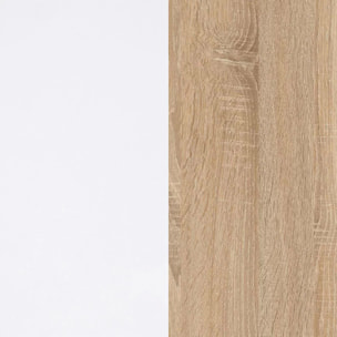 Mueble TV Lea Blanco Artik (Blanco Mate) - Roble Canadian