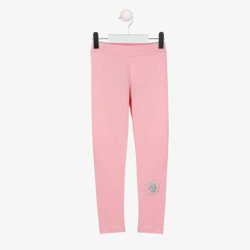 Leggings de Niña de Algodón en Rosa