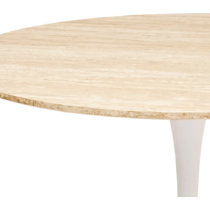 Table à manger "Elias" blanc D102x76cm