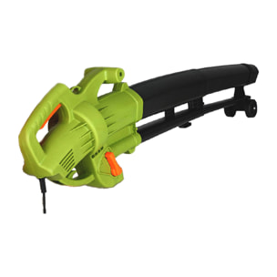 Aspirafoglie Soffiatore Elettrico Da Giardino 3 in 1 Aspiratore Trituratore Soffia Foglie 3000 W 270 Km/h Con Sacca Raccolta 45 L Rotelle Tracolla