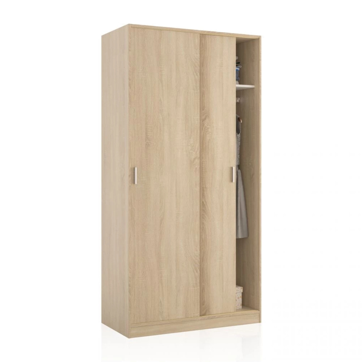 Armario Lenor 2 Puertas Correderas Roble Canadian