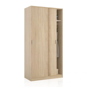 Armario Lenor 2 Puertas Correderas Roble Canadian