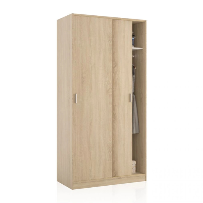 Armario Lenor 2 Puertas Correderas Roble Canadian