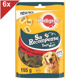 PEDIGREE Sa Récompense Friandises saveurs boeuf et volaille pour chien (6x155g)