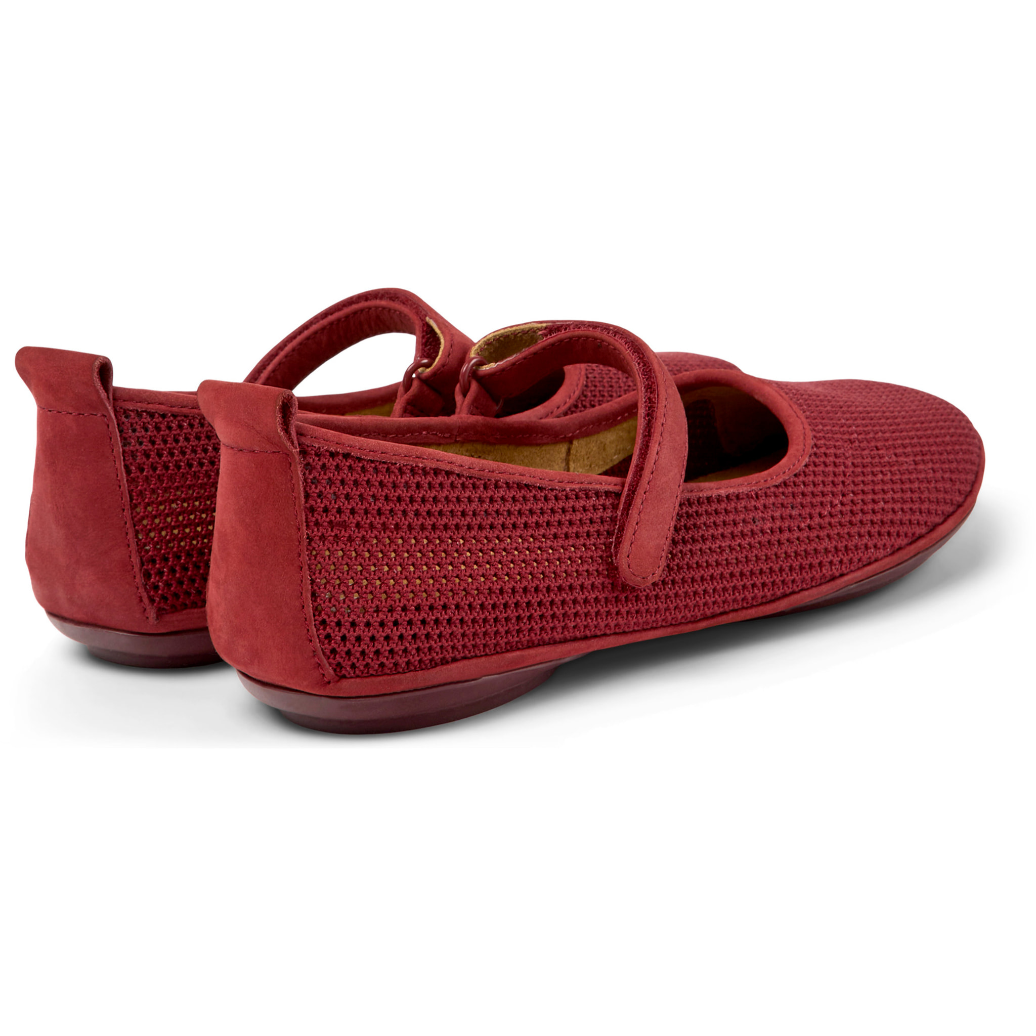 Bailarinas - CAMPER Right Nina - Burdeos - Piel lisa / Tejido técnico