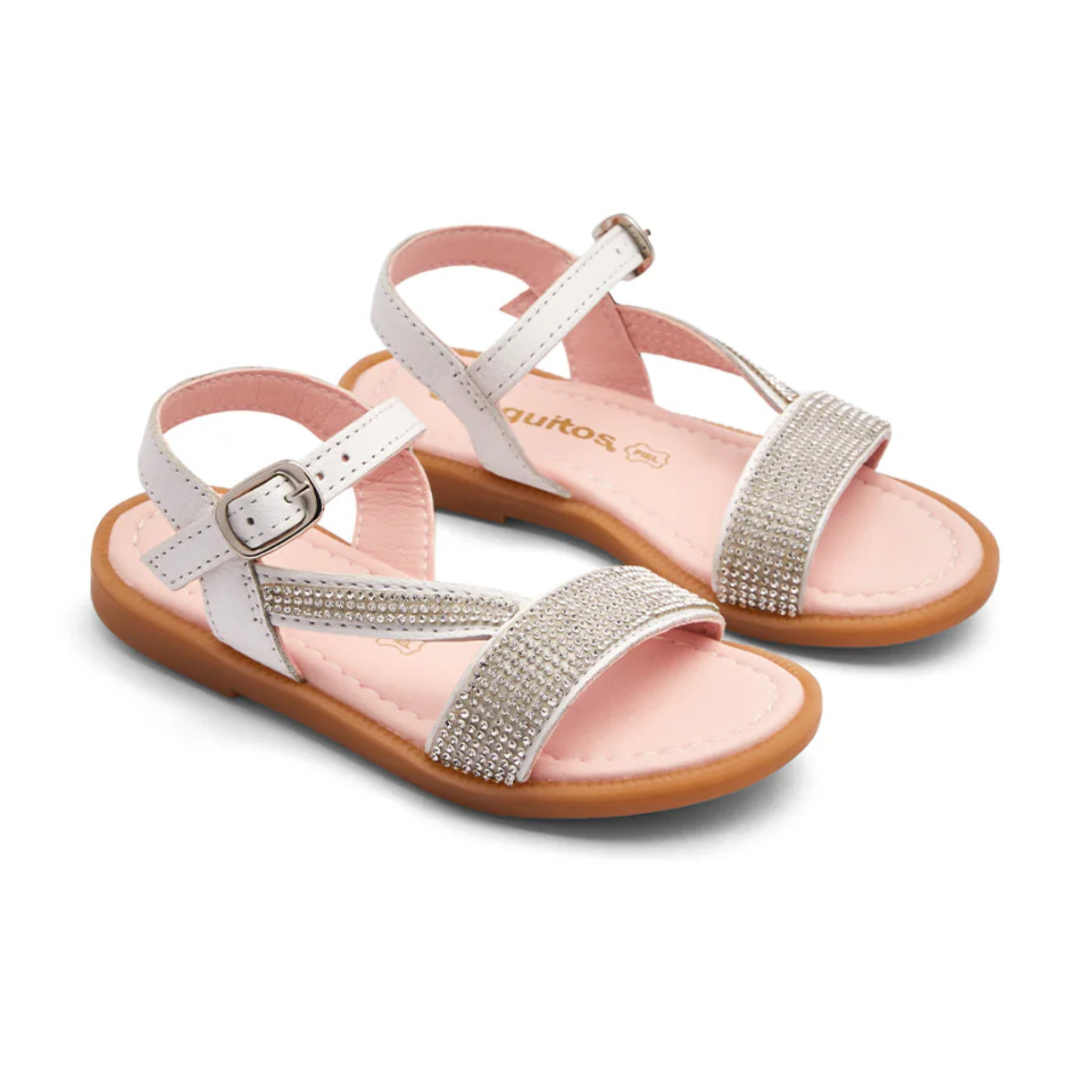 Sandalias de Niña Con Hebilla Strass