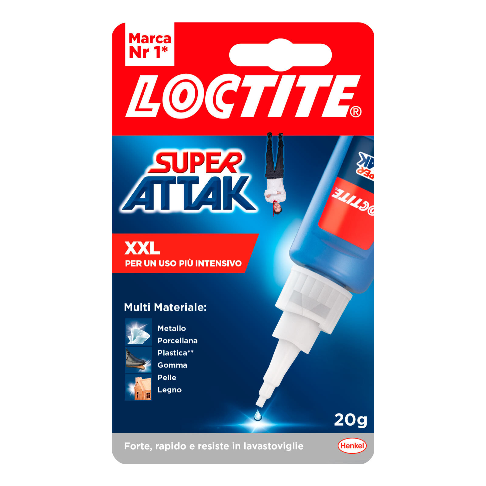 Loctite Super Attak XXL Adesivo Universale Instantaneo - Flacone da 20g