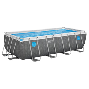Bestway Piscine hors sol tubulaire rectangulaire Bestway Steel Pro Max Splashview 488 x 244 x 122 cm gris