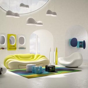 Tapis Aura 240x170cm vert et bleu Kare Design