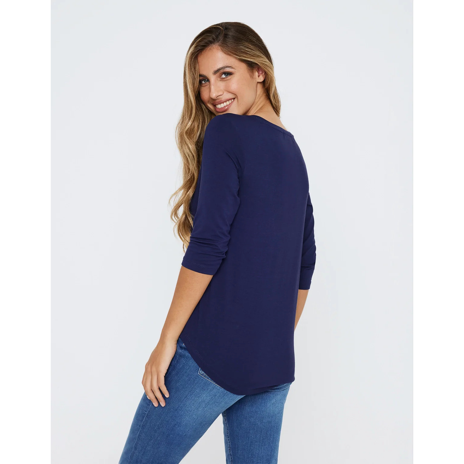 Camiseta Media Manga Azul Marino - Kloraleen