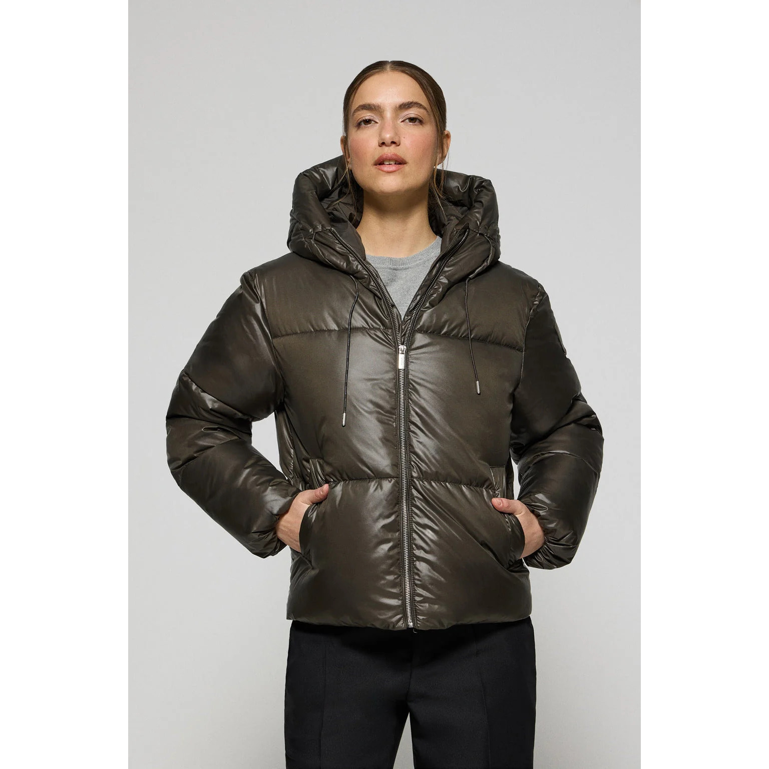 Chaqueta verde corta acolchada Sidney con detalles Polo Club