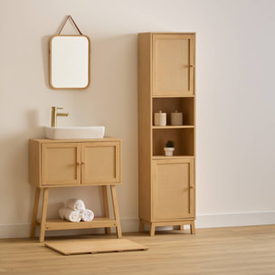 Meuble sous-lavabo Cane marron
