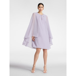 Elena Mirò - Vestido en capas de georgette - Violeta