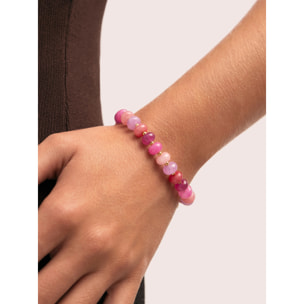 Pulsera Rosé Stones Acero Baño Oro