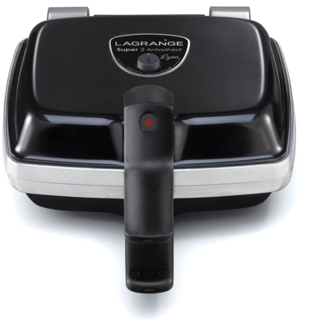Gaufrier LAGRANGE super 2 antiadhésif noir gaufres +GT+CM