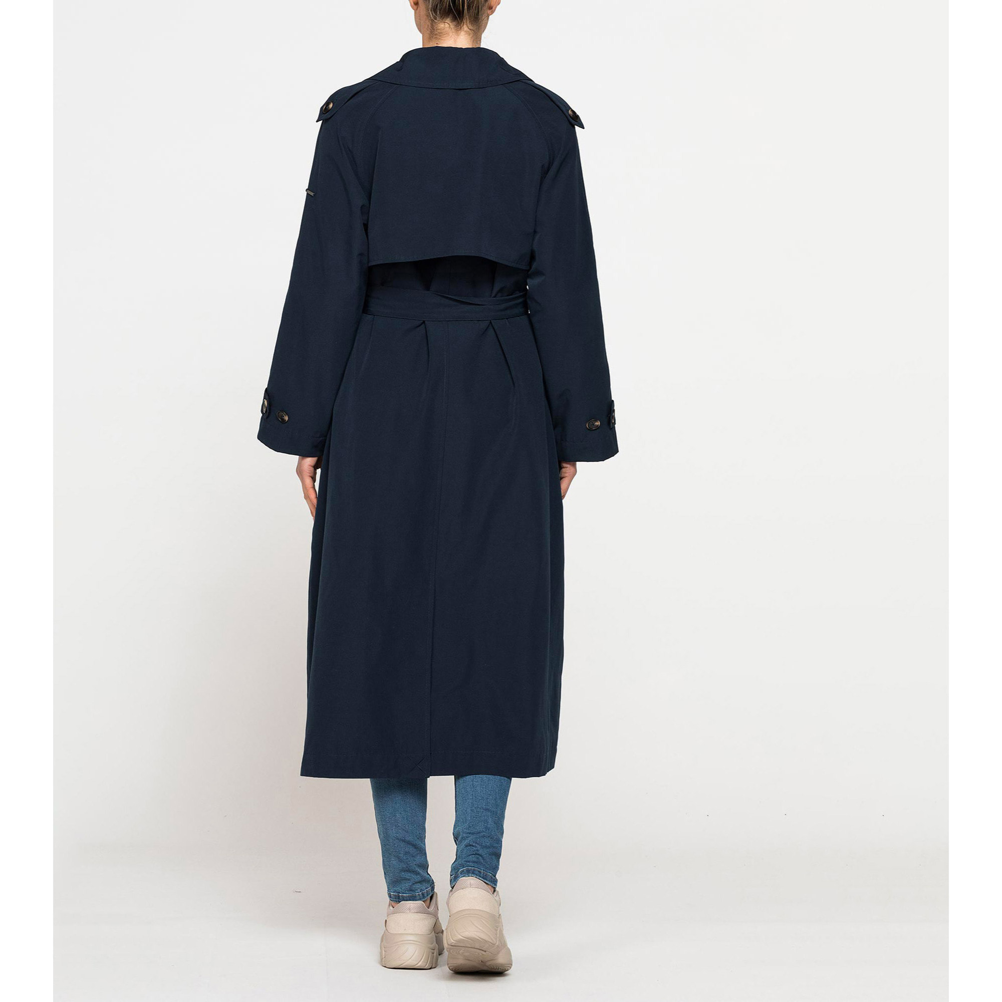 TRENCH LUNGO CON CINTURA