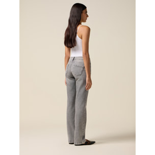 Oltre - Jeans regular con castoni - Grigio