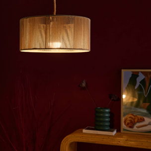 Suspension luminaire chanvre Zélie naturel Ø 40cm