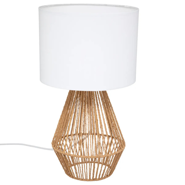 Lampe "Lila" - coton et métal - H40 cm