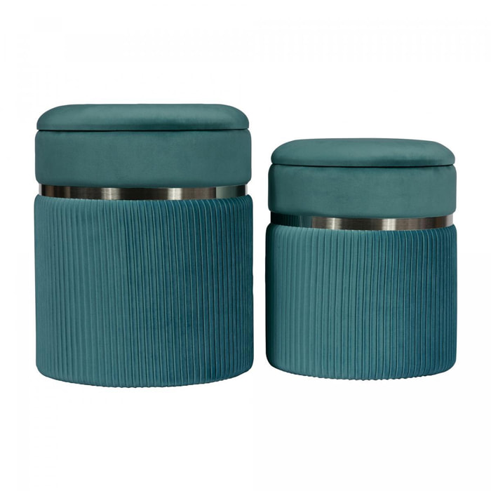 Lot de 2 tabourets SOJI Partiellement fabriqué à la main