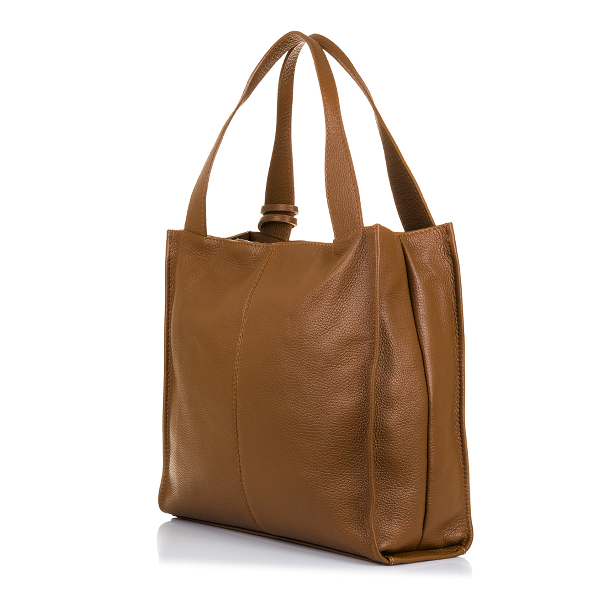 Agazzano Bolso de hombro Mujer. Piel auténtica Dollaro