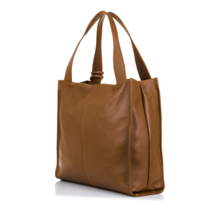 Agazzano Bolso de hombro Mujer. Piel auténtica Dollaro